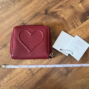 LC Lauren Conrad Burgundy Heart Wallet